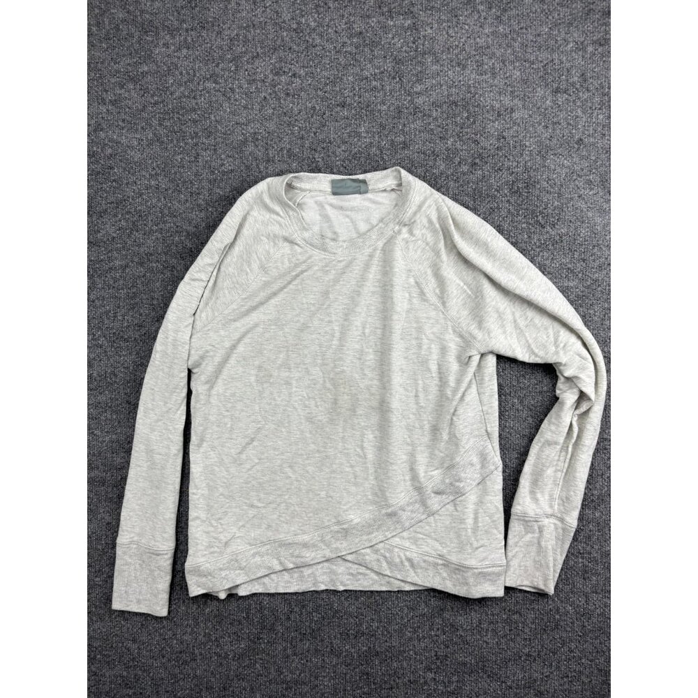 Athleta Sweater Womens Large Gray Asymmetrical Hem Lightweight Pullover Top